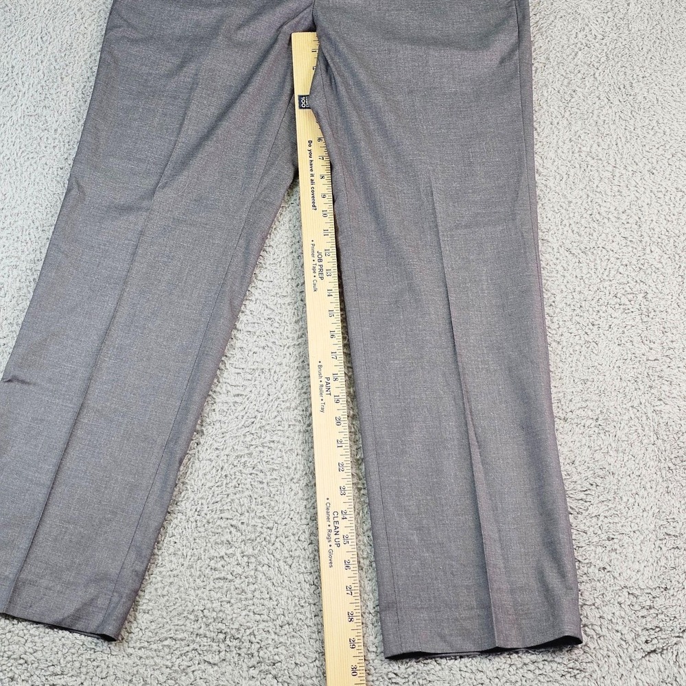 Savane Premium Flex Dress Pants Mens 32x30 Gray Flex Waist Stretch No Iron - Picture 4 of 12